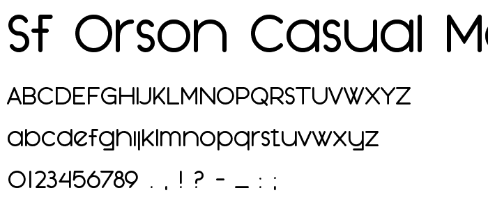 SF Orson Casual Medium font